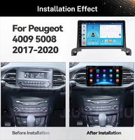 Autoradio tactile Android 2 Din 8 cœurs 4G DSP BT Carplay sans fil Stéréo GPS Navigation pour Peugeot 4008/5008 2017-2020