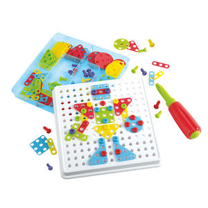 <span class=keywords><strong>Puzzle</strong></span> da assemblare per bambini in educazione precoce 420 pezzi 2 in 1 picchetti a fungo e <span class=keywords><strong>Puzzle</strong></span> a vite - Product Image 1