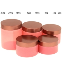 Pots en plastique de stock avec couvercle en plastique bronze brun 100ml 120ml 150ml 200ml pour lotion cosmétique, crème, gommage pour le corps, poudre libre