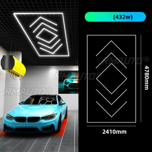 Lampe LED hexagonale en forme de nid d'abeille pour station de lavage de voitures, salle de sport, salon de coiffure, étanche et modulable - Product Image 1