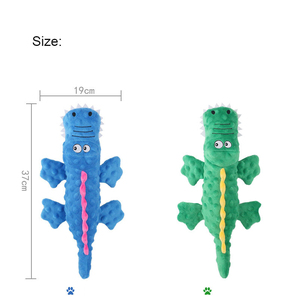 ผู้ผลิตขายส่งของเล่นตุ๊กตาสุนัขลายจระเข้ สีเขียว น้ำเงิน ม่วง - Product Image 3