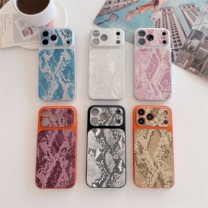 เคสโทรศัพท์ลายหนังงูแท้สำหรับ iPhone 17 16 15 14 Pro Max ลายเสือดาว  ฝาหลังเลเซอร์ - Product Image 1