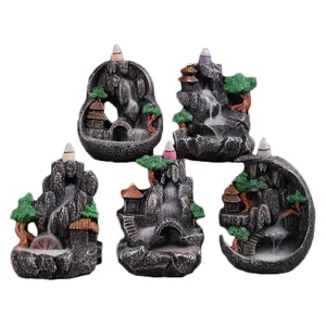 hot sale Small Resin Incense Waterfall Household Aromatherapy Supplies Retro Creative Backflow Incense Burner