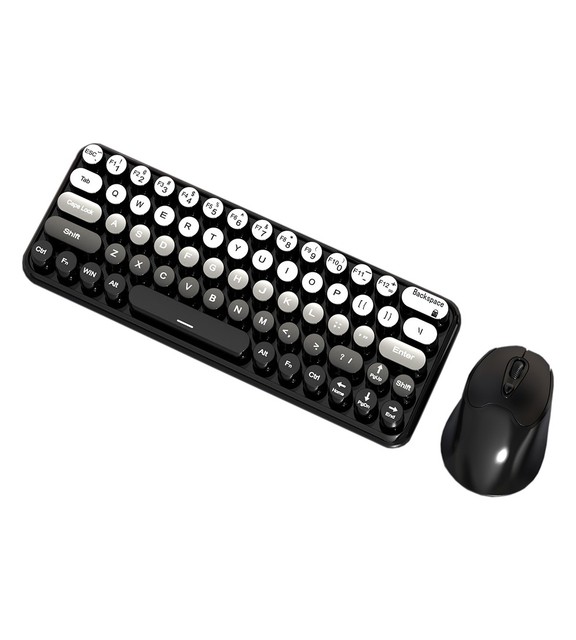 Ergonomic 2.4G Wireless Keyboard Mouse Comb 65 Keys Gradient Color Keyboard With 1600DPI Wireless Silent Mice for Desktop/Laptop