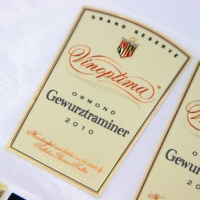 Autocollants personnalisés pour étiquettes de col, gaufrage, estampage à chaud or, autocollant logo vin, autocollants personnalisés finition mate pour bouteille de vin