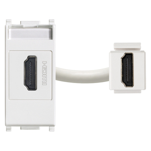 ปลั๊กและเต้ารับ HDMI 2.1b สีขาว ความยาว 14.2 ซม. - Product Image 1