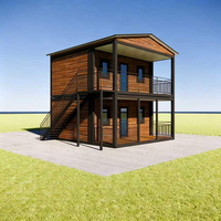 Maison conteneur 20FT 40FT, standard, préfabriquée, livrée en kit, petite maison, bureau préfabriqué résistant, maisons détachables à deux étages