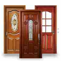 Portes intérieures traditionnelles en bois massif SUNZION avec revêtement en fibre de verre et isolation thermique pour les maisons
