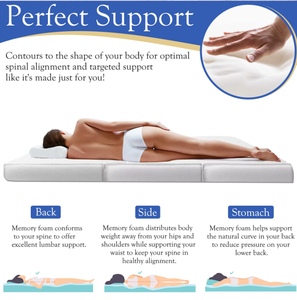 3 Trong 1 Trifold Giường Gấp Nệm Cho Nhà Sử Dụng Xe Ô Tô Ghế Ngoài Trời Cắm Trại Bệnh Viện Sinh Viên Y Khoa - Product Image 2