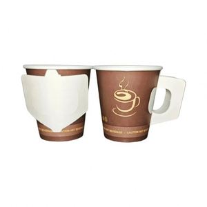 Gobelet en papier pour café de 10 oz pour boissons chaudes, gobelets en papier écologiques jetables, gobelets en papier brun à chaud - Product Image 3
