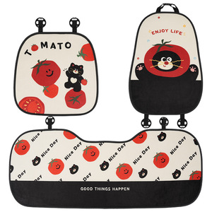 Housses de siège de voiture créatives sur le thème du chat, ensemble complet en peluche, universelles, pour sièges avant, coussin décoratif d'hiver - Product Image 5