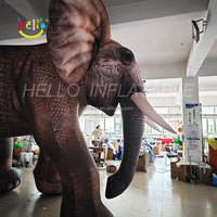 Éléphant gonflable réaliste de défilé d'animal d'éclairage décoratif fait sur commande de partie extérieure à vendre