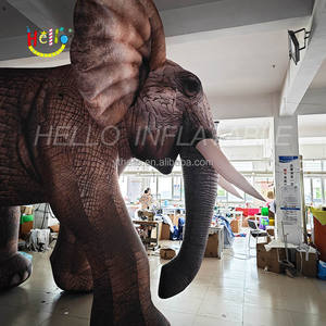 Éléphant gonflable réaliste de défilé d'animal d'éclairage décoratif fait sur commande de partie extérieure à vendre - Product Image 3