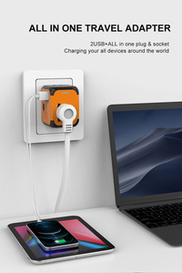 4 en 1 US EU UK AU 4in1 Todo en uno Adaptador universal de viaje mundial Convertidor de adaptador inteligente de viaje múltiple en todo el mundo Cargador de pared - Product Image 4