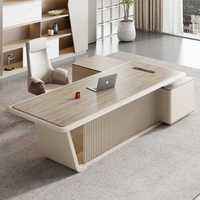 Bureau du patron en peinture peinte, simple, moderne, luxe léger, grand bureau, bureau du directeur, bureau du président