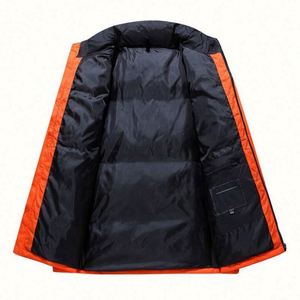 Chaqueta de Invierno para Hombre, Estilo Casual, Color Negro, con Bloques de Color, Precio Bajo, Logotipo Personalizado, Chaqueta Acolchada de Moda - Product Image 4