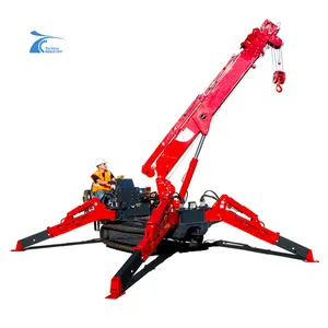 Lifting Machinery Hydraulic 3t 5t 8t Mini Spider Crane For Crane Rental