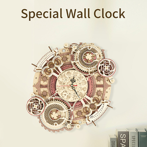 Robotime <span class=keywords><strong>ROKR</strong></span> US Warehouse LC601 Zodiac Horloge Murale Modèle Jouets 3D Puzzles en <span class=keywords><strong>Bois</strong></span> pour Drop Shipping - Product Image 2