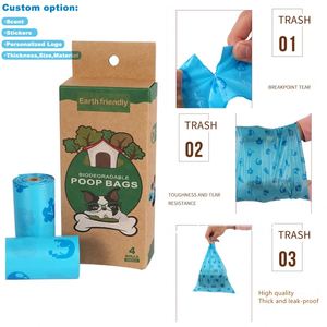 Wholesale Custom Size Eco-Friendly Dog Poop Waste Bag Holder <b>Compostable</b> PLA PBAT Made Sustainable Plastic Pet Waste Disposal - Product Image 5