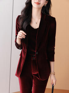 Blazer Elegante <span class=keywords><strong>de</strong></span> Alta Gama al por Mayor, Estilo Diosa, para <span class=keywords><strong>Mujer</strong></span>, Traje <span class=keywords><strong>de</strong></span> Terciopelo a la Moda, Conjunto Profesional, Disfraces para Mujeres, Tallas S-4XL - Product Image 3