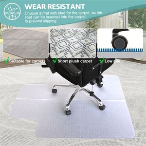 Factory Wholesale PP Plastic Folding <b>Office</b> <b>Chair</b> <b>Mat</b> Modern Washable No Divot Rolling Computer <b>Mats</b> for Home Use - Product Image 2