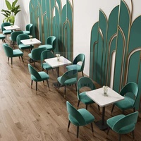 Cabine de café commercial moderne Sièges Mobilier d'hôtel Table Chaise pour salle à manger en cuir PU Bois pour Restaurant Appartement