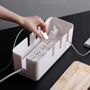 Boîte de gestion des câbles-Boîte d'organisation de cordon de style en <span class=keywords><strong>bois</strong></span> et couvercle pour fils de télévision, ordinateur, routeur, concentrateur USB et sous le bureau - Product Image 5