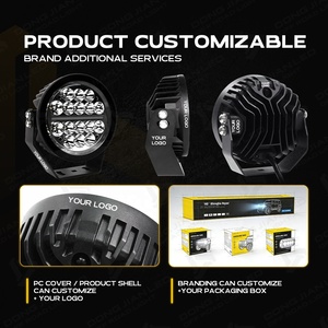 Luz LED Ámbar de 7 Pulgadas para Conducción Todoterreno, Foco para F150, Wrangler, Bronco, Tacoma, Hilux, Ranger, Parachoques, Barra Antivuelco, Portaequipajes de Techo, <span class=keywords><strong>4x4</strong></span> - Product Image 5