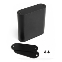 Caja de Extrusión de Aluminio Negro Personalizada para Montaje en Pared, para Equipos Electrónicos, 88x70x24mm
