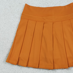 8,18 GLK0109 minifalda de verano para niños y niñas cómodo vestido informal transpirable en amarillo sólido naranja Yog - Product Image 6