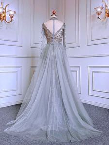 Nouvelle robe de soirée élégante et luxueuse en organza, longue jusqu'au sol, avec franges, couleur nude, pour performance <span class=keywords><strong>vocale</strong></span> - Product Image 5