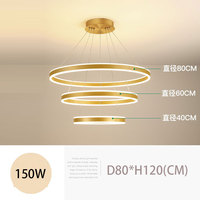 Lampes suspendues LED modernes personnalisables VH éclairage réglable à trois anneaux pour escalier salon suspendu AC