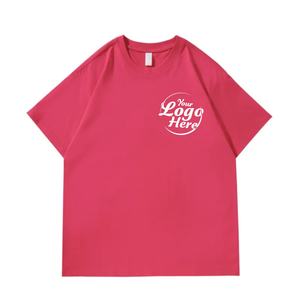 แฟชั่นสไตล์ยุโรปเสื้อยืดแขนไหล่ฮิปฮอปผ้าฝ้าย100% แบรนด์เนมระบายอากาศได้สำหรับทุกเพศการโฆษณาคอทรงหลวม - Product Image 3