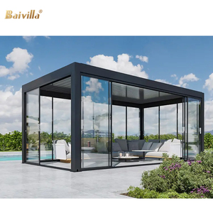 Pérgola Bioclimática Motorizada de Aluminio Resistente con Luces LED y Pantalla Enrollable, <span class=keywords><strong>Precio</strong></span> de Fábrica - Product Image 6