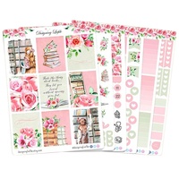 Feuilles de papier autocollant personnalisées pour scrapbooking, journal et agenda – Feuilles de stickers décoratifs prédécoupés et inscriptibles