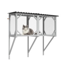 {US Ready Stock} Chat Catio Fenêtre Perchoir Grand Intérieur Chats Hamac Bain de Soleil Sieste Donnant sur Fenêtre en Bois Plastique Métal