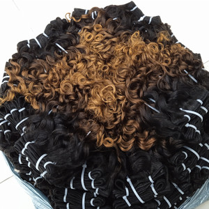 Extensions de cheveux brésiliens en gros Letsfly Factory, tissage de cheveux ondulés bouclés roses, noir et couleur 1B/30 - Product Image 6