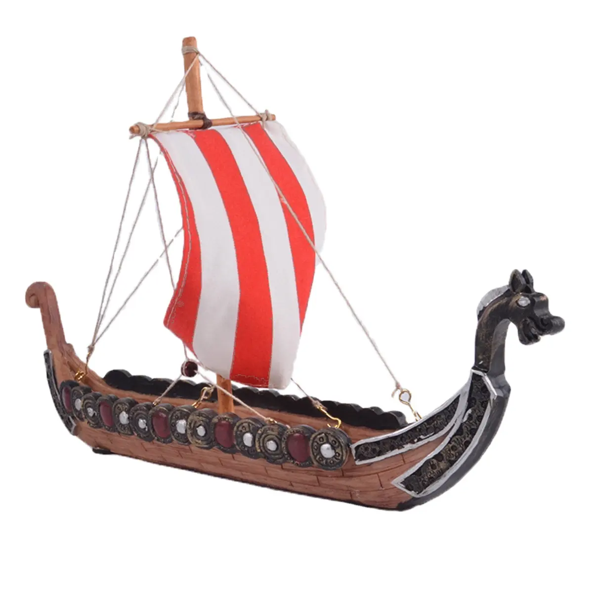 Nieuwe Creatieve Retro Viking Piratenschip Ornamenten Home Decoratie Draak Boot Wierook Board Vakantie Geschenken