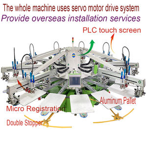 Machine d'impression sérigraphique automatique pour t-shirts, 8 couleurs, vente en gros - Product Image 2