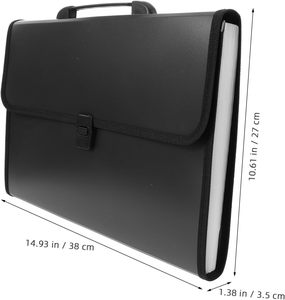 Wholesale Multi-Grid FC Size PP File Folder Test Paper Storage <b>Bag</b> Portable Business Organiser Office Colorful Medium Made China - Product Image 2