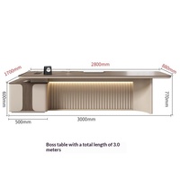 Ensemble de bureau et chaise de direction moderne minimaliste haut de gamme avec finition sans peinture