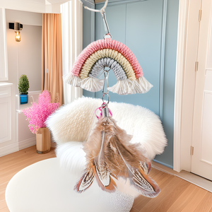 Brinquedo para Gatos de Porta com Balanço Elástico Arco-Íris e Fecho de Velcro para Diversão Mãos-Livres - Product Image 2