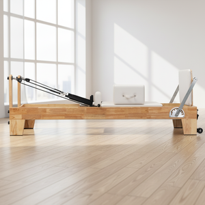 Reformer Pilates Classique en Chêne Durable avec Fonctionnalités Réglables pour Studio Personnel, <span class=keywords><strong>Yoga</strong></span> et Entraînement de Santé - Product Image 1