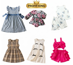 Profit King จัดส่ง 48 ชั่วโมง ชุดเสื้อผ้าเด็กแบบคละไซส์ ชุดรอมเปอร์ฤดูร้อน ชุดกระโปรงเด็ก ชุดเด็กวัยหัดเดิน ขายส่งจำนวนมาก - Product Image 4