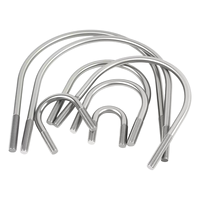Boulons en U à double filetage en acier inoxydable 304 DIN 3570 M6-M24 pour supports de conduites industrielles