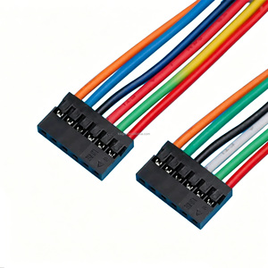 定制硅胶杜邦跳线 26AWG 软硅胶 2.54mm 单针彩色带状电缆组件 公对公 - Product Image 1