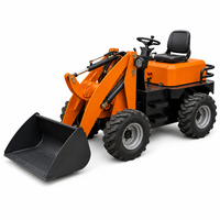 Chargeuse sur pneus compacte électrique de 1,2 tonne, fonction de chargeuse frontale pour les briqueteries, manutention de matériaux de construction, moteur haute efficacité