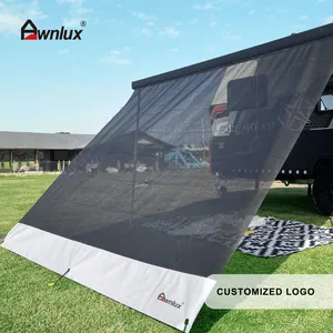 Caravan lux Pvc Mesh UV engelleyici karavan RV tente için 90% nefes yan güneş gölge paravanlar