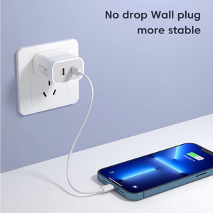 PD <span class=keywords><strong>40W</strong></span> Tipo C <span class=keywords><strong>Cargador</strong></span> Dual USB C <span class=keywords><strong>Cargador</strong></span> de teléfono móvil EU/UK/US Enchufe Adaptador de carga rápida para iPhone Xiaomi Samsung <span class=keywords><strong>Huawei</strong></span> Phone - Product Image 6