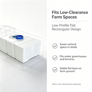 Tanque <span class=keywords><strong>de</strong></span> <span class=keywords><strong>Agua</strong></span> Plástico Rectangular Plano <span class=keywords><strong>de</strong></span> 150L, Tapa Azul con Rosca, Válvula Lateral, 1 Año <span class=keywords><strong>de</strong></span> Garantía, Filtración <span class=keywords><strong>de</strong></span> 200L/Hora para Almacenamiento <span class=keywords><strong>de</strong></span> <span class=keywords><strong>Agua</strong></span> en Granjas - Product Image 2